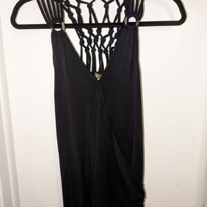 Black Macrame Tank Top